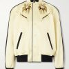 Embellished Satin Bomber Jacket
