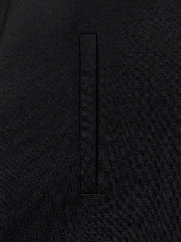 Crewneck Belted Virgin Wool-Blend Woven Jacket - E2