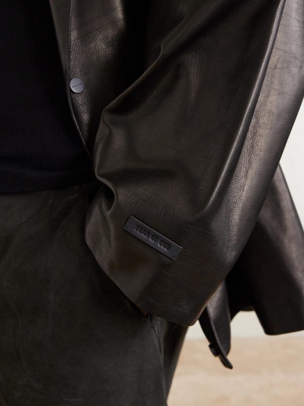 Double-Breasted Leather Jacket - CU Double-Breasted Leather Jacket - CU