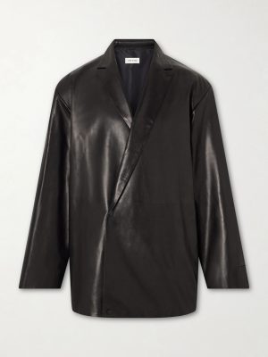Double-Breasted Leather Jacket Double-Breasted Leather Jacket
