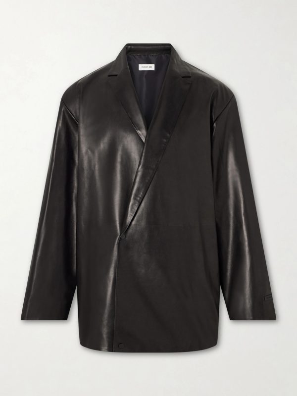 Double-Breasted Leather Jacket Double-Breasted Leather Jacket
