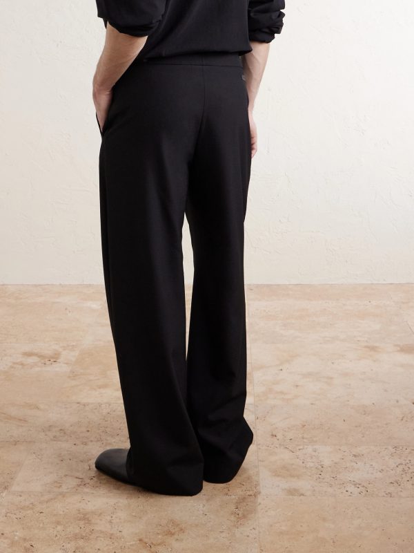 Straight-Leg Wool-Ripstop Trousers - BK Straight-Leg Wool-Ripstop Trousers - BK
