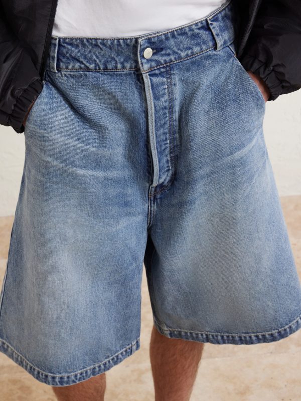 Utility Straight-Leg Denim Shorts - CU Utility Straight-Leg Denim Shorts - CU