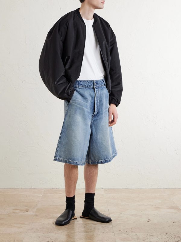 Utility Straight-Leg Denim Shorts - OU Utility Straight-Leg Denim Shorts - OU