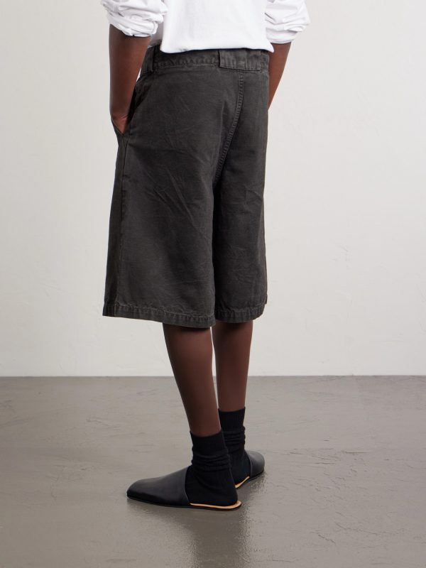 Utility Straight-Leg Cotton Shorts - BK Utility Straight-Leg Cotton Shorts - BK