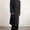 Lapelless Wool-Blend Coat - FR