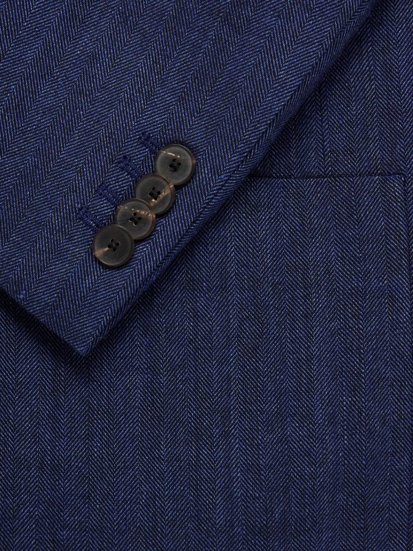 Herringbone Linen-Blend Suit Jacket - E1 Herringbone Linen-Blend Suit Jacket - E1