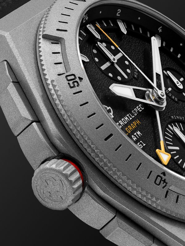 Milgraph GMT Automatic 42mm Titanium and Rubber Watch, Ref. No. MIC_260 - CU
