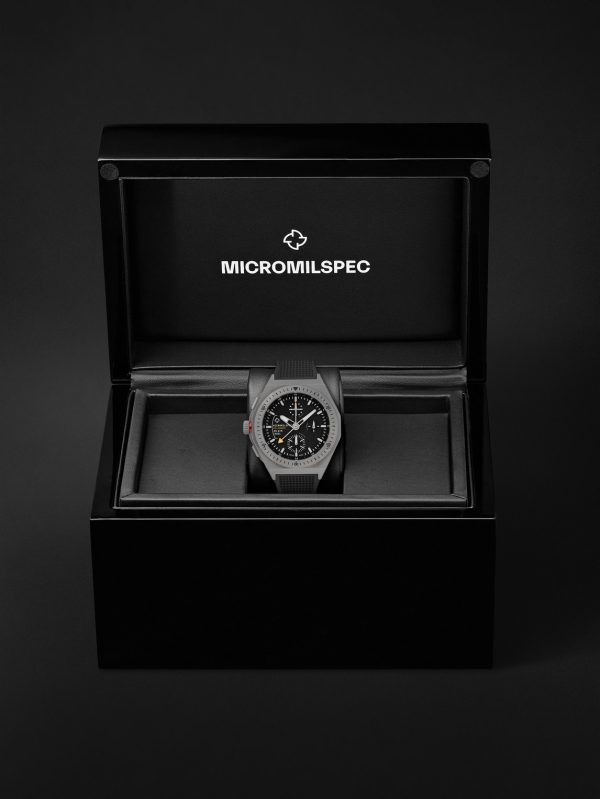 Milgraph GMT Automatic 42mm Titanium and Rubber Watch, Ref. No. MIC_260 - E3