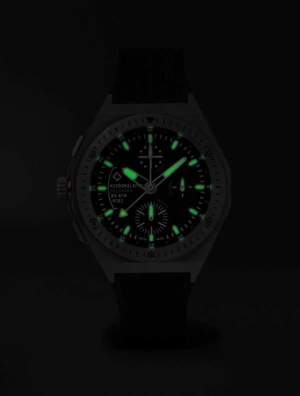 Milgraph GMT Automatic 42mm Titanium and Rubber Watch, Ref. No. MIC_260 - E5