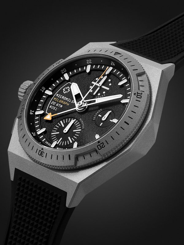 Milgraph GMT Automatic 42mm Titanium and Rubber Watch, Ref. No. MIC_260 - FR