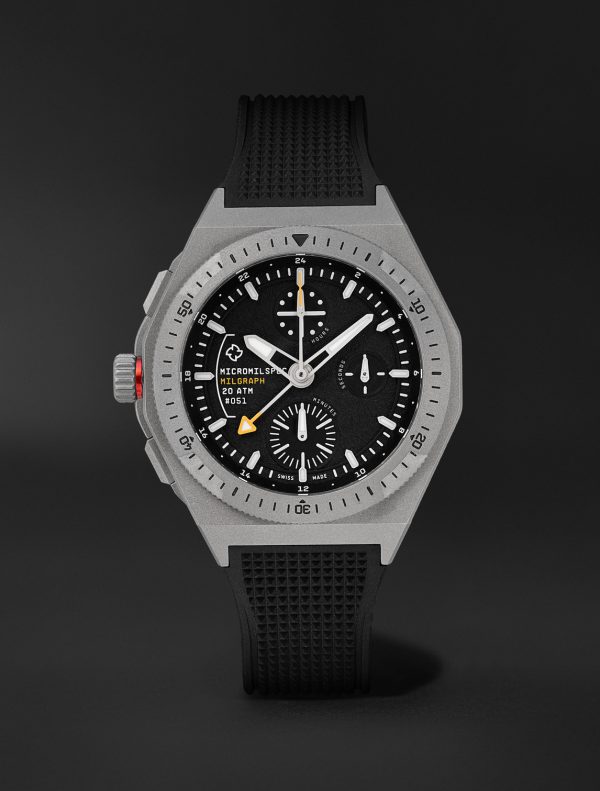 Milgraph GMT Automatic 42mm Titanium and Rubber Watch, Ref. No. MIC_260