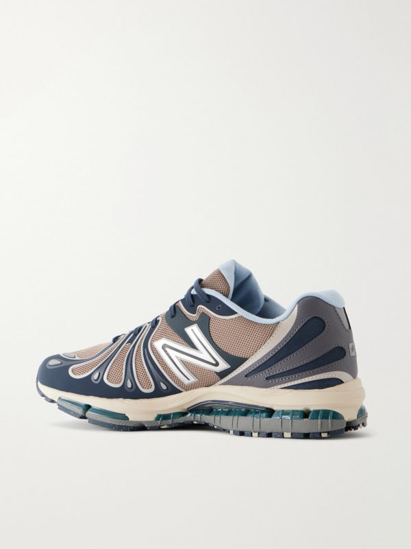 1890 Suede-Trimmed Mesh Sneakers - BK