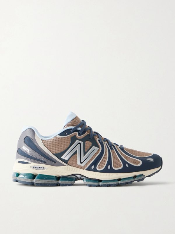 1890 Suede-Trimmed Mesh Sneakers