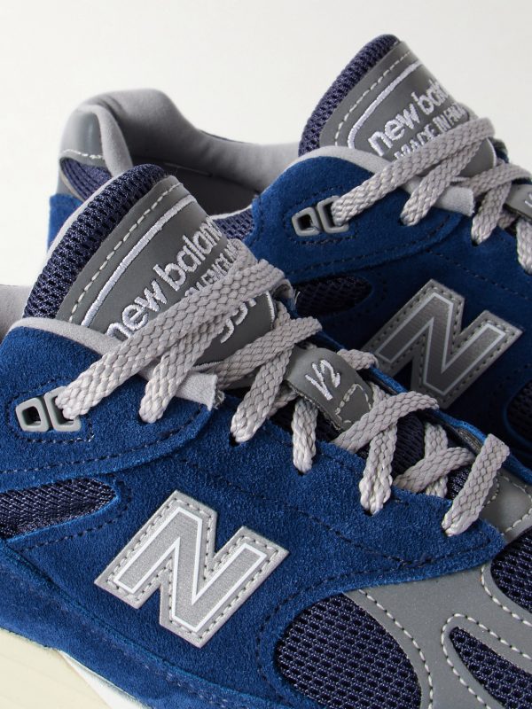 991v2 Rubber-Trimmed Suede and Mesh Sneakers - CU