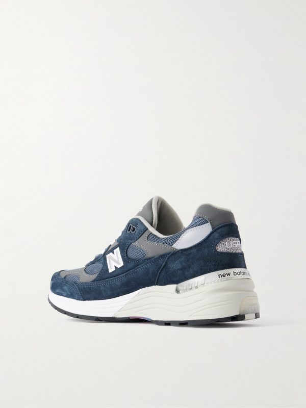 M992 Leather-Trimmed Suede, Nubuck and Mesh Sneakers - BK M992 Leather-Trimmed Suede, Nubuck and Mesh Sneakers - BK