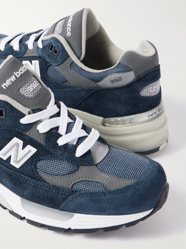 M992 Leather-Trimmed Suede, Nubuck and Mesh Sneakers - CU M992 Leather-Trimmed Suede, Nubuck and Mesh Sneakers - CU