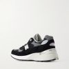 M992 Leather-Trimmed Suede, Nubuck and Mesh Sneakers - BK M992 Leather-Trimmed Suede, Nubuck and Mesh Sneakers - BK