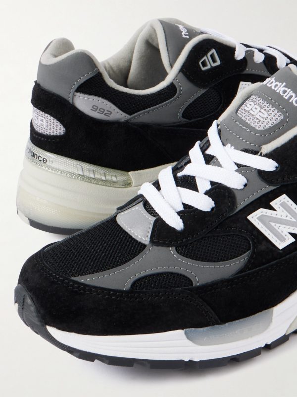 M992 Leather-Trimmed Suede, Nubuck and Mesh Sneakers - CU M992 Leather-Trimmed Suede, Nubuck and Mesh Sneakers - CU