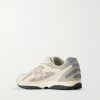 + Auralee 204L Leather-Trimmed Mesh Sneakers - BK