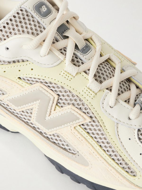 + Auralee 204L Leather-Trimmed Mesh Sneakers - CU