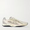 + Auralee 204L Leather-Trimmed Mesh Sneakers