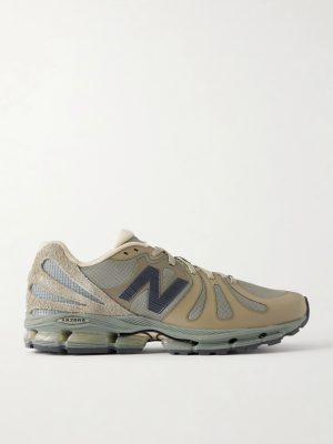 + Stone Island 1890 Suede-Trimmed Mesh Sneakers + Stone Island 1890 Suede-Trimmed Mesh Sneakers