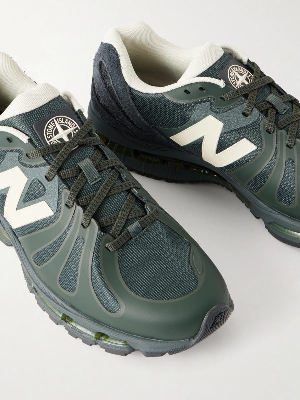 + Stone Island 1890 Suede-Trimmed Mesh Sneakers - CU + Stone Island 1890 Suede-Trimmed Mesh Sneakers - CU