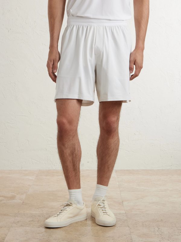 Straight-Leg Mesh-Trimmed Stretch Tennis Shorts - FR