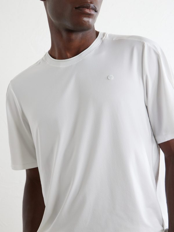 Mesh-Trimmed Jersey Tennis Shirt - CU