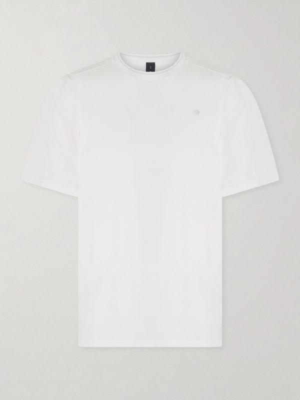 Mesh-Trimmed Jersey Tennis Shirt