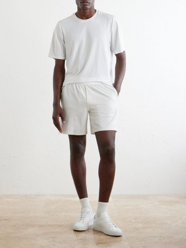 Mesh-Trimmed Jersey Tennis Shirt - OU