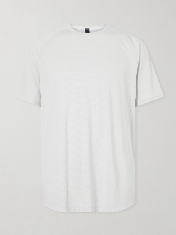 License to Train Striped Stretch Recycled-Jersey T-Shirt License to Train Striped Stretch Recycled-Jersey T-Shirt