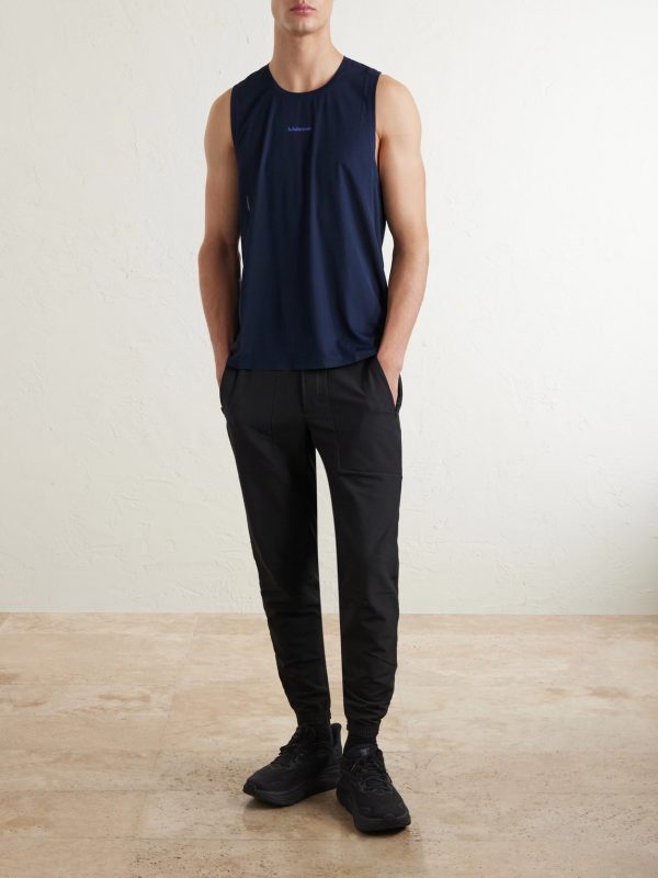 Logo-Print Mesh Running Top - OU