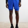 License to Train Straight-Leg Layered 7" Stretch Recycled-Shell and Jersey Drawstring Shorts - FR License to Train Straight-Leg Layered 7" Stretch Recycled-Shell and Jersey Drawstring Shorts - FR