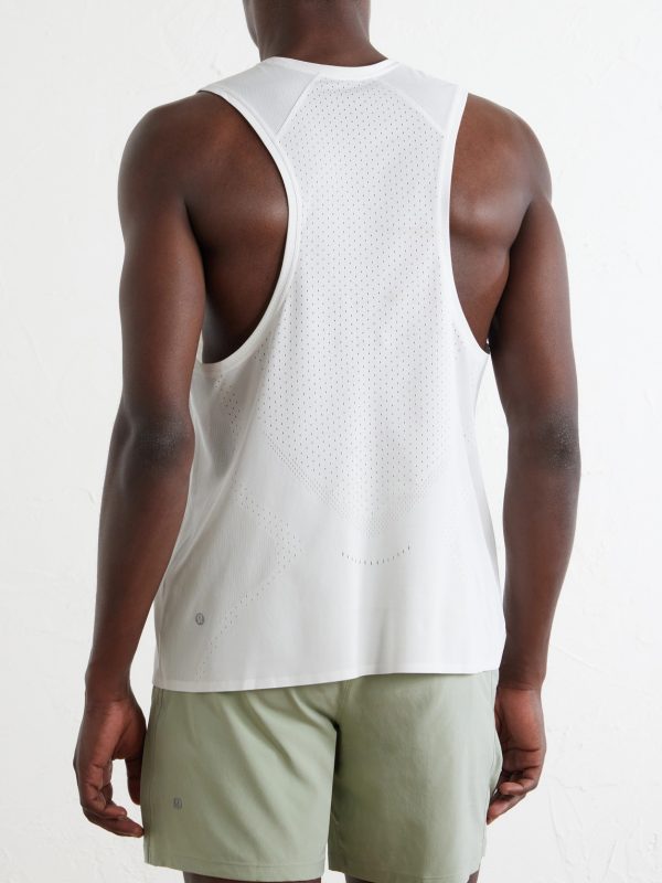 Logo-Print Mesh Running Top - BK
