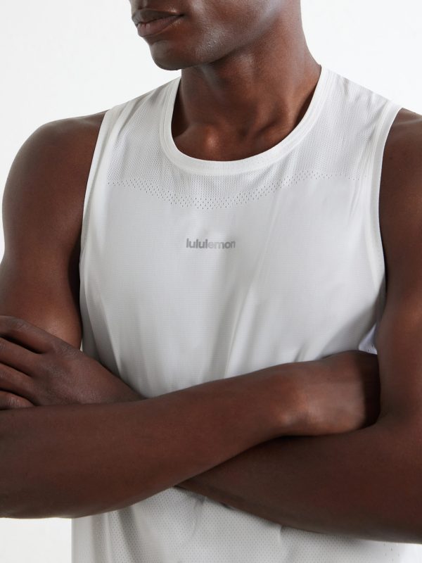 Logo-Print Mesh Running Top - CU