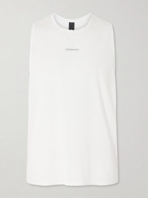 Logo-Print Mesh Running Top