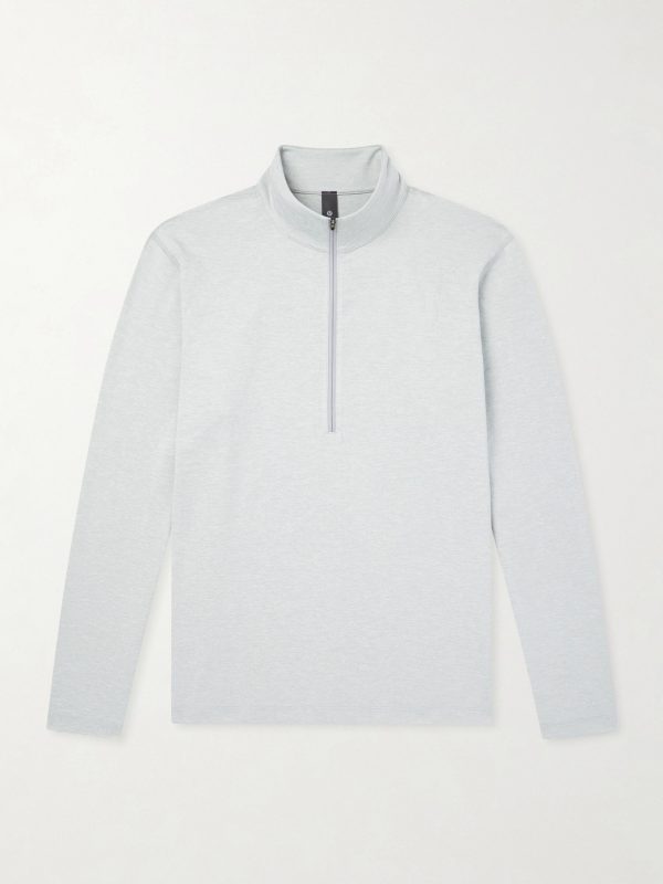 Slim-Fit Stretch Recycled-Jersey Half-Zip Top Slim-Fit Stretch Recycled-Jersey Half-Zip Top