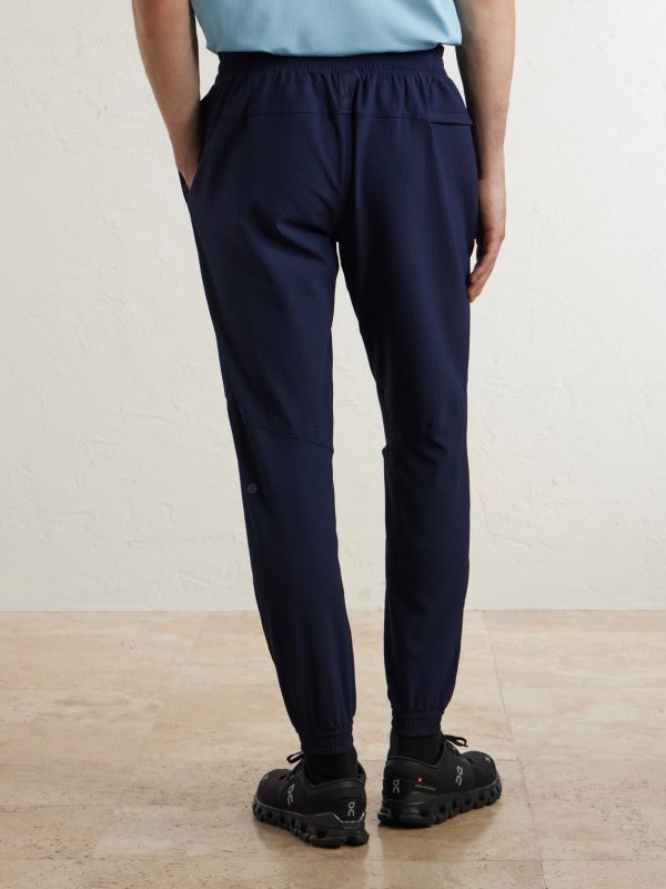 Licence to Train Tapered Stretch Recycled Waffle-Knit Joggers - BK