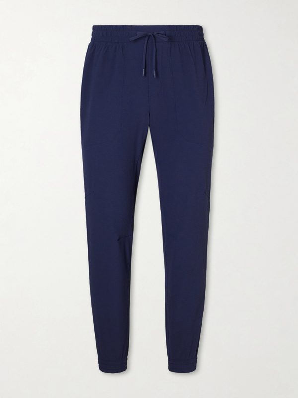 Licence to Train Tapered Stretch Recycled Waffle-Knit Joggers