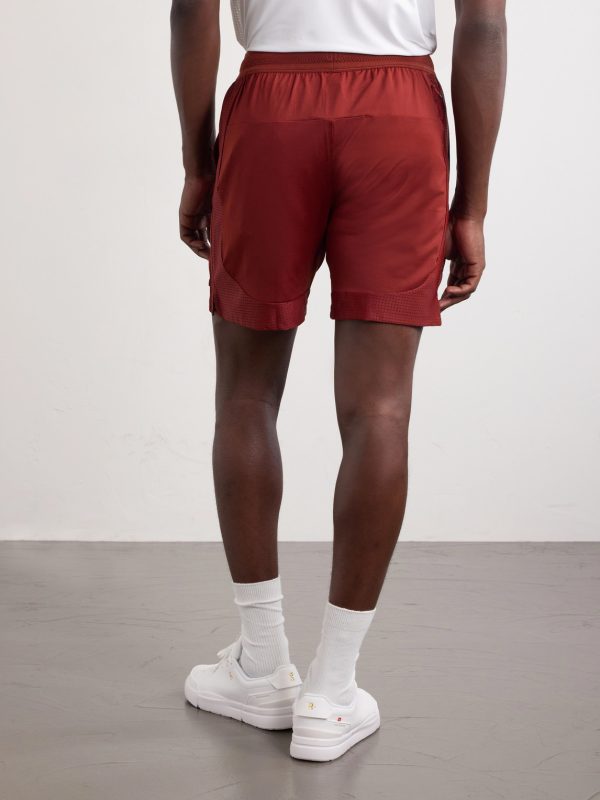 Straight-Leg Mesh-Trimmed Recycled-Jersey Tennis Shorts - BK