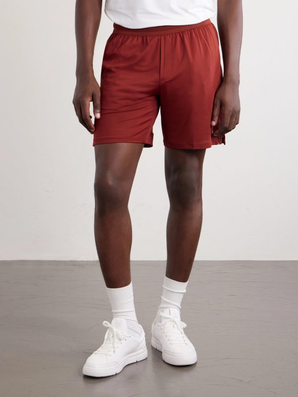 Straight-Leg Mesh-Trimmed Recycled-Jersey Tennis Shorts - FR