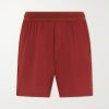 Straight-Leg Mesh-Trimmed Recycled-Jersey Tennis Shorts