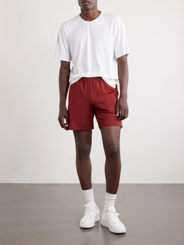 Straight-Leg Mesh-Trimmed Recycled-Jersey Tennis Shorts - OU