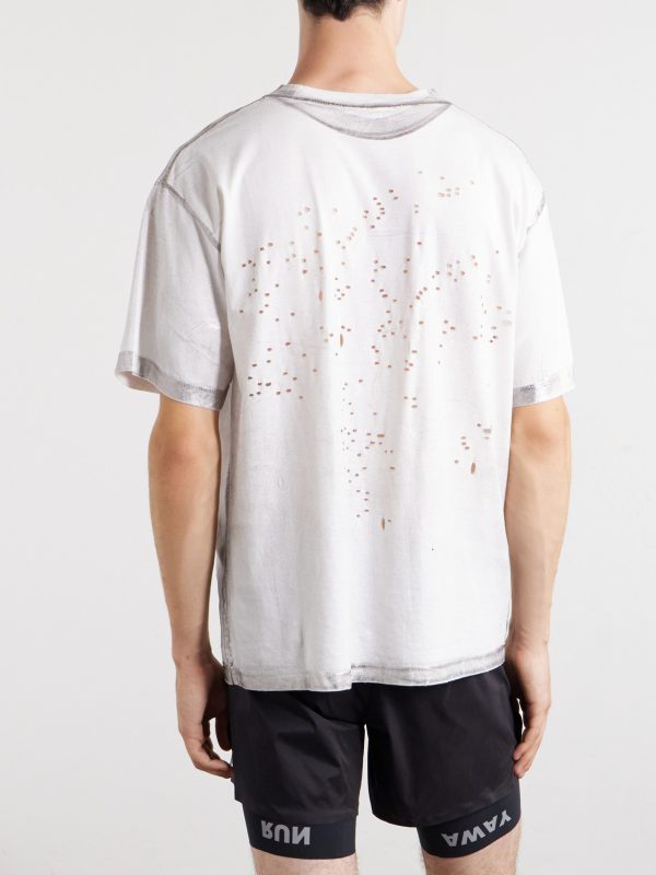 Logo-Print Distressed MothTech™ Cotton-Jersey T-Shirt - BK Logo-Print Distressed MothTech™ Cotton-Jersey T-Shirt - BK