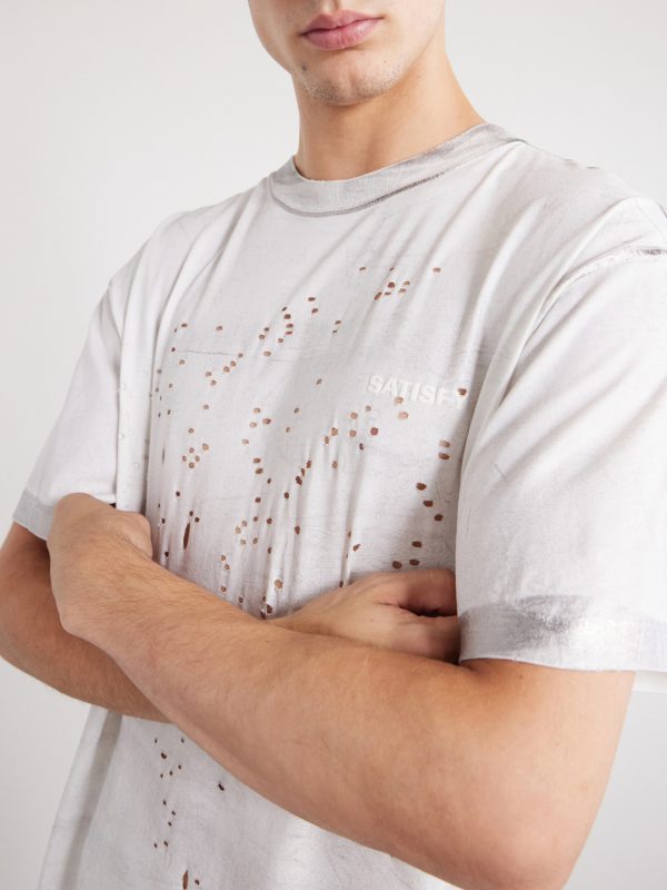 Logo-Print Distressed MothTech™ Cotton-Jersey T-Shirt - CU Logo-Print Distressed MothTech™ Cotton-Jersey T-Shirt - CU