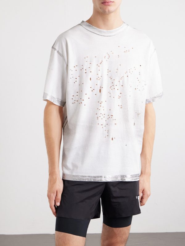 Logo-Print Distressed MothTech™ Cotton-Jersey T-Shirt - FR Logo-Print Distressed MothTech™ Cotton-Jersey T-Shirt - FR