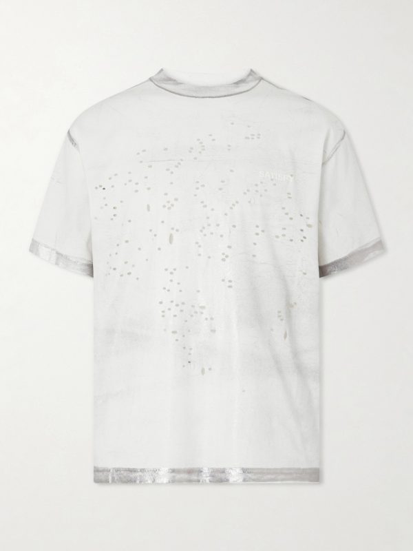 Logo-Print Distressed MothTech™ Cotton-Jersey T-Shirt Logo-Print Distressed MothTech™ Cotton-Jersey T-Shirt