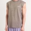 Distressed Logo-Print MothTech™ Organic Cotton-Jersey Tank Top - FR Distressed Logo-Print MothTech™ Organic Cotton-Jersey Tank Top - FR